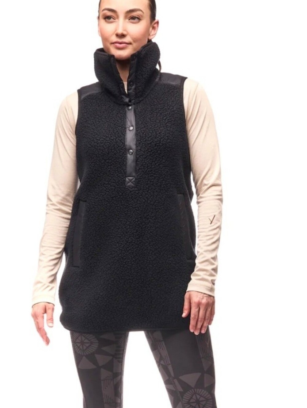 Indyeva Pecora Fleece Shearling Tunic Vest